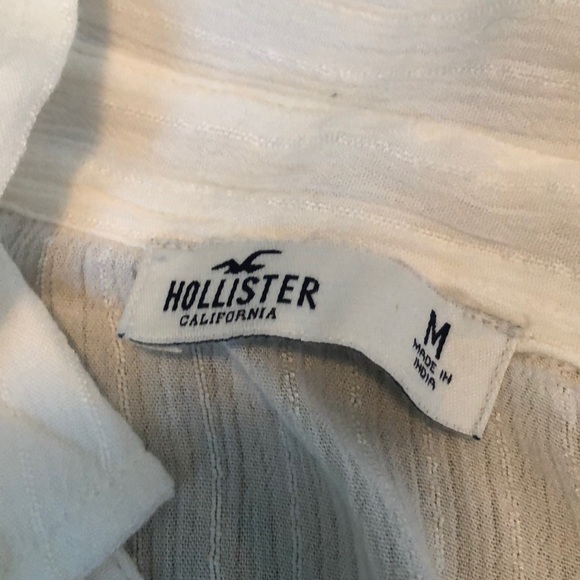 Thin white button down top-Hollister - Picture 7 of 7